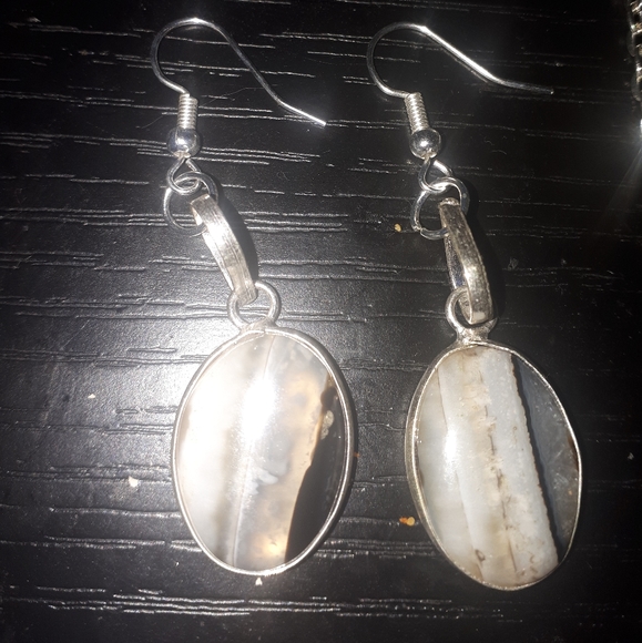 Brown banded agate set - Picture 3 of 3